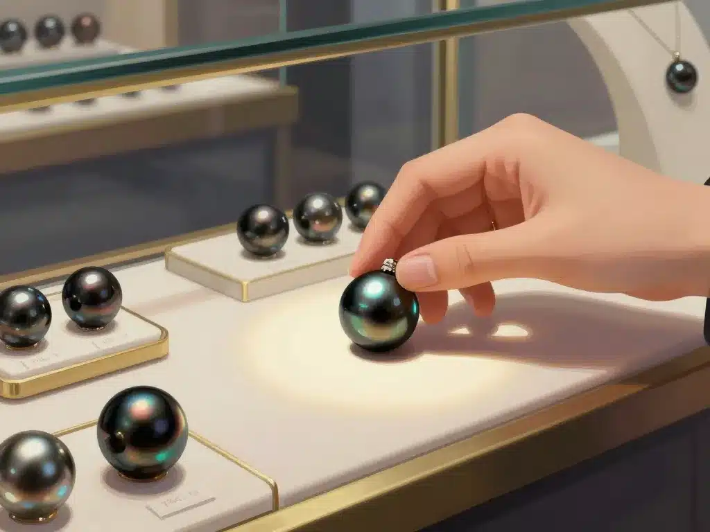 illustration achat perle noir bijouterie