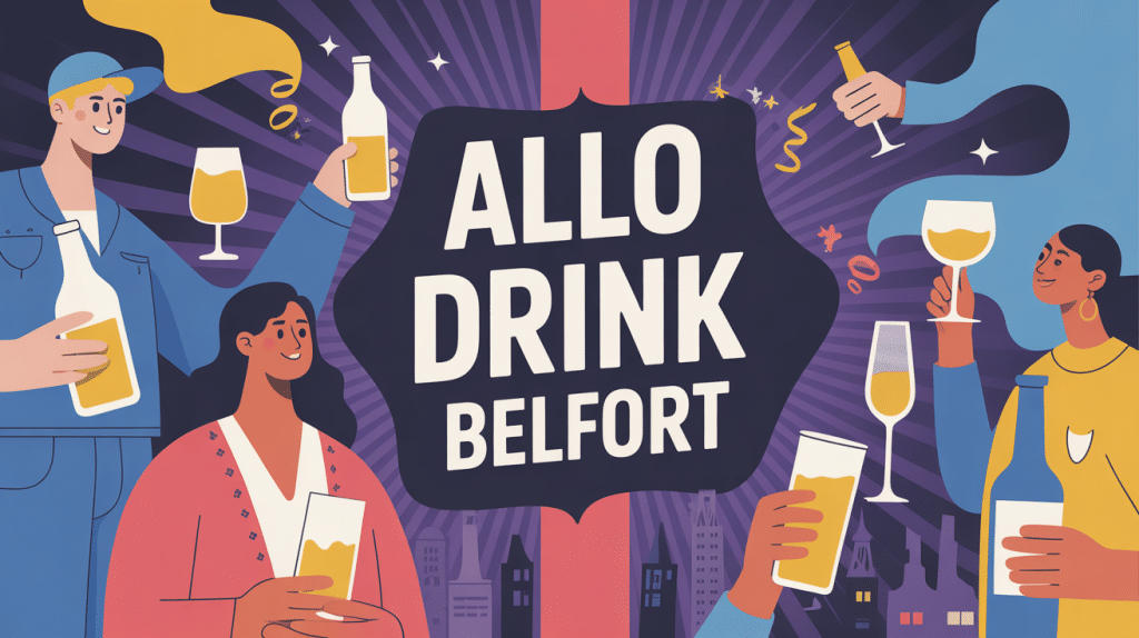 Illustration livraison rapide Allo Drink Belfort en soirée