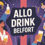 Illustration livraison rapide Allo Drink Belfort en soirée