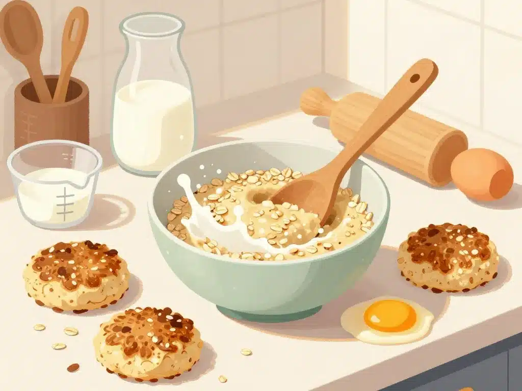 preparation galettes de flocons d avoine ingredients texture