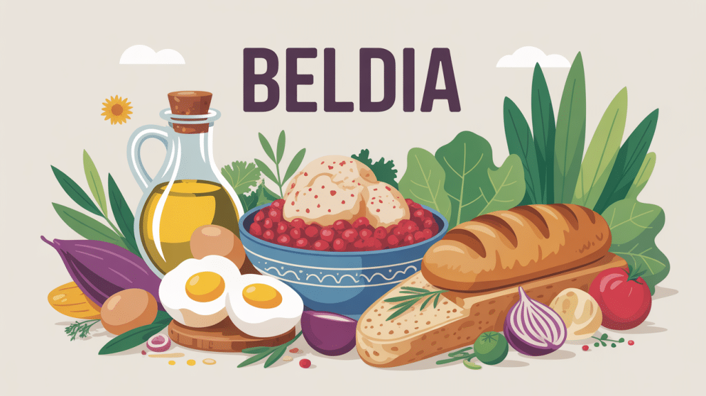 illustration cuisine beldia produits terroir marocain