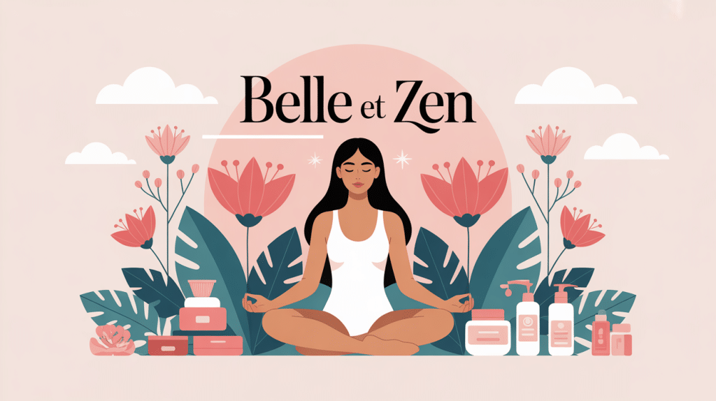 illustration belle et zen femme méditative ambiance élégante