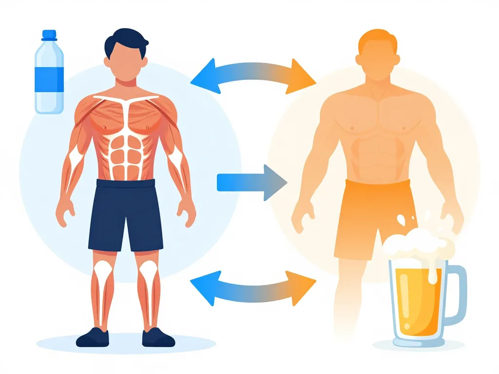 boire une bière après le sport impact hydratation muscles