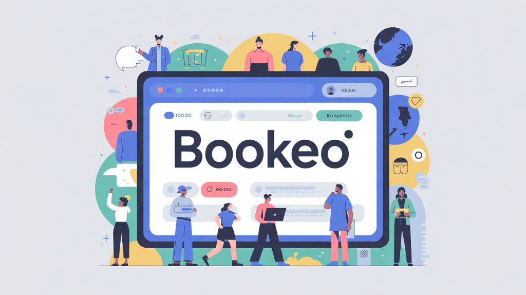 Illustration reservation en ligne Bookeo ambiance digitale