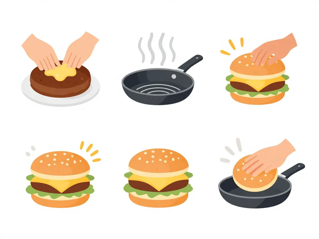 préparation burger melt pas à pas