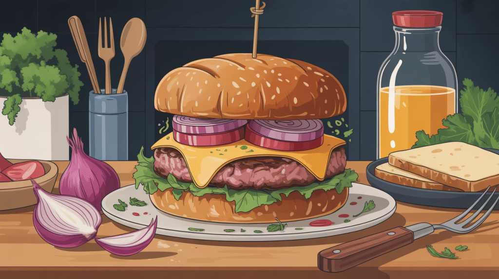 burger melt pain doré steak fromage fondant