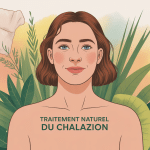 Image traitement naturel chalazion paupière et plantes