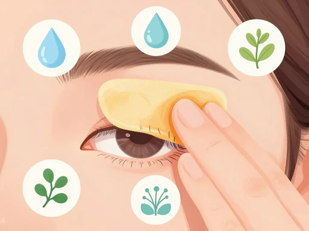 Premiers soins chalazion traitement naturel compresses chaudes