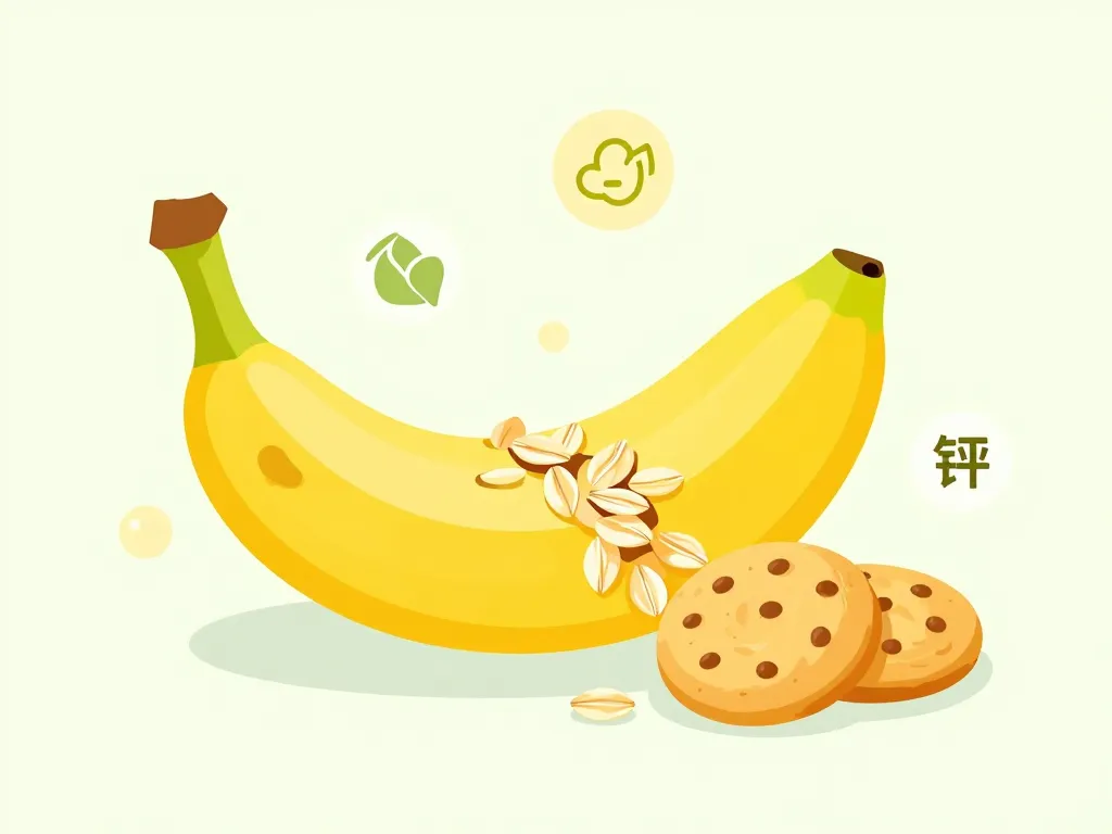 cookie banane flocon d avoine illustration nutriments