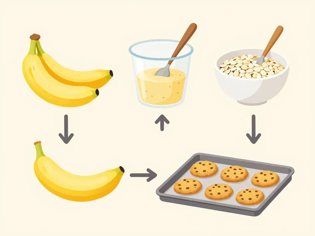 cookie banane flocon d avoine étapes préparation