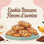 cookie banane flocon d avoine sain sur plateau gourmand