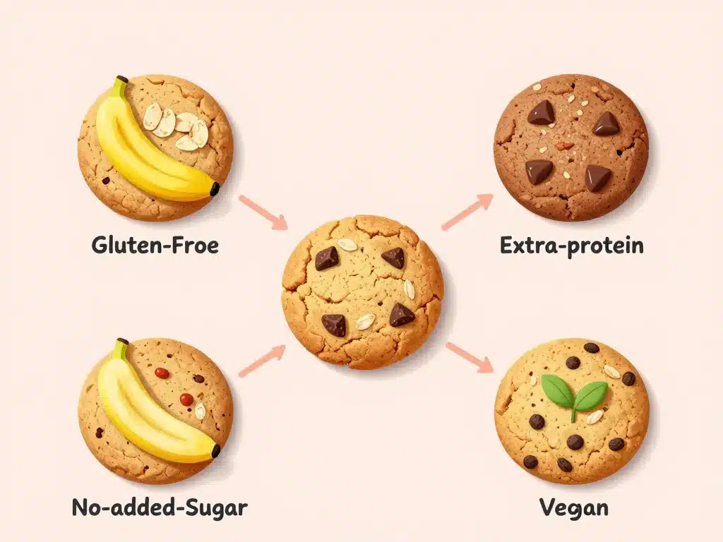 variations cookies flocon d avoine banane gluten vegan protéine