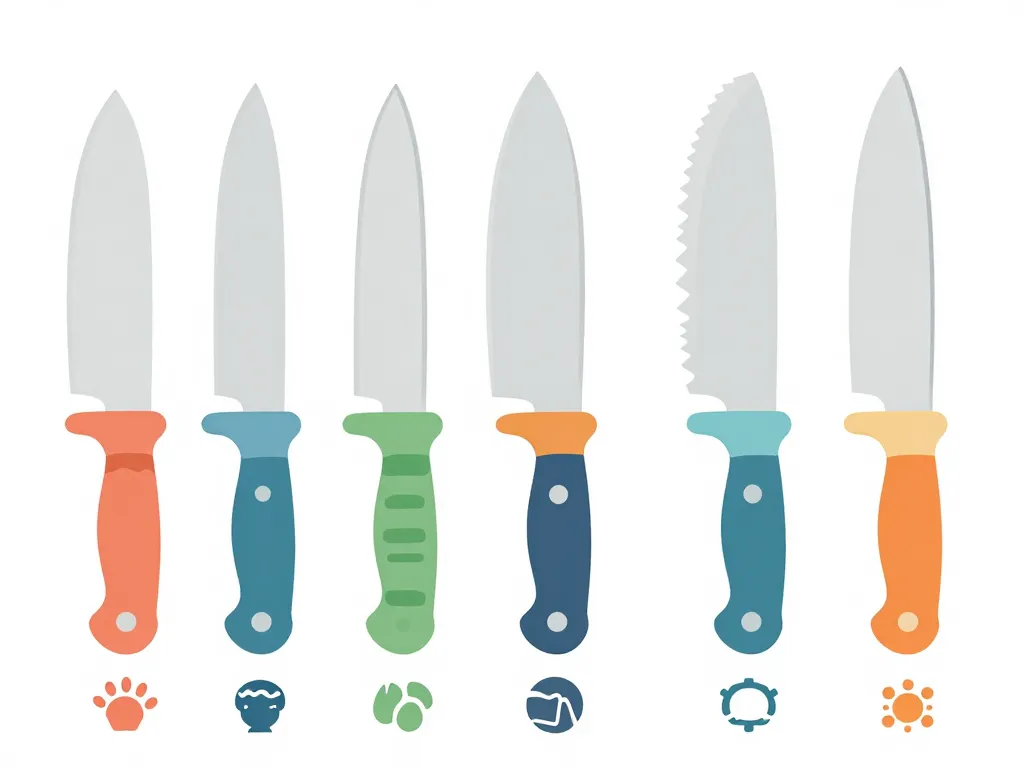 différents types de couteau enfant sécurité ergonomie