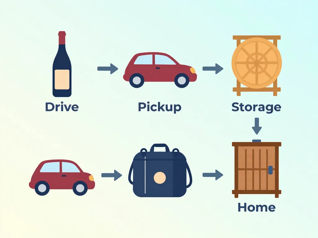 Diagramme bonnes pratiques drive wine transport et cave à vin