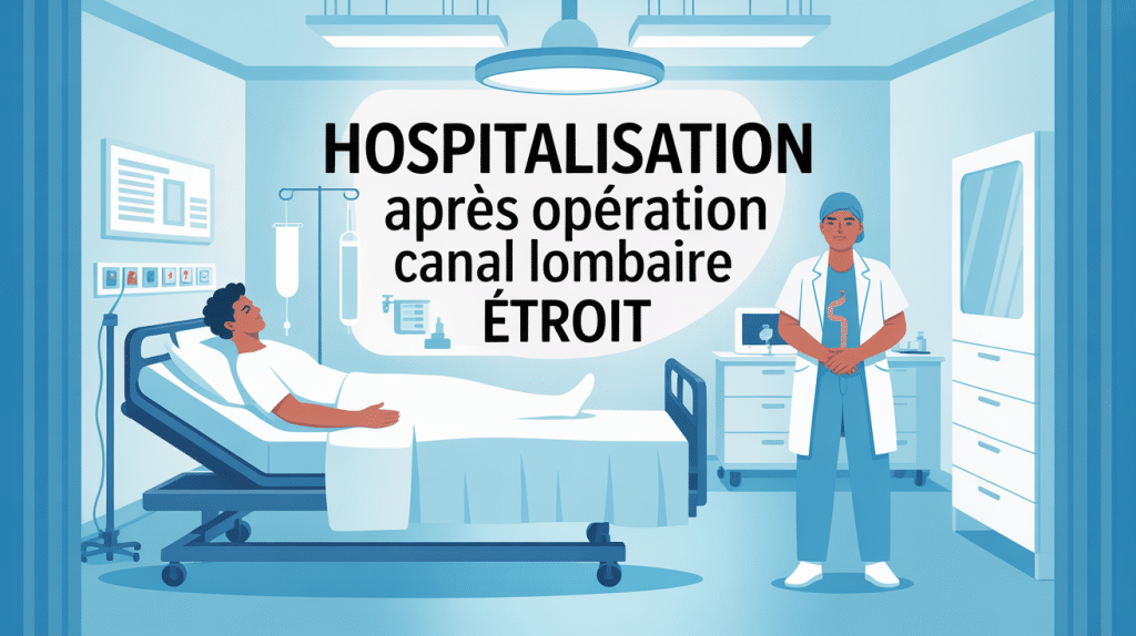 durée hospitalisation opération canal lombaire étroit patient debout chambre hôpital