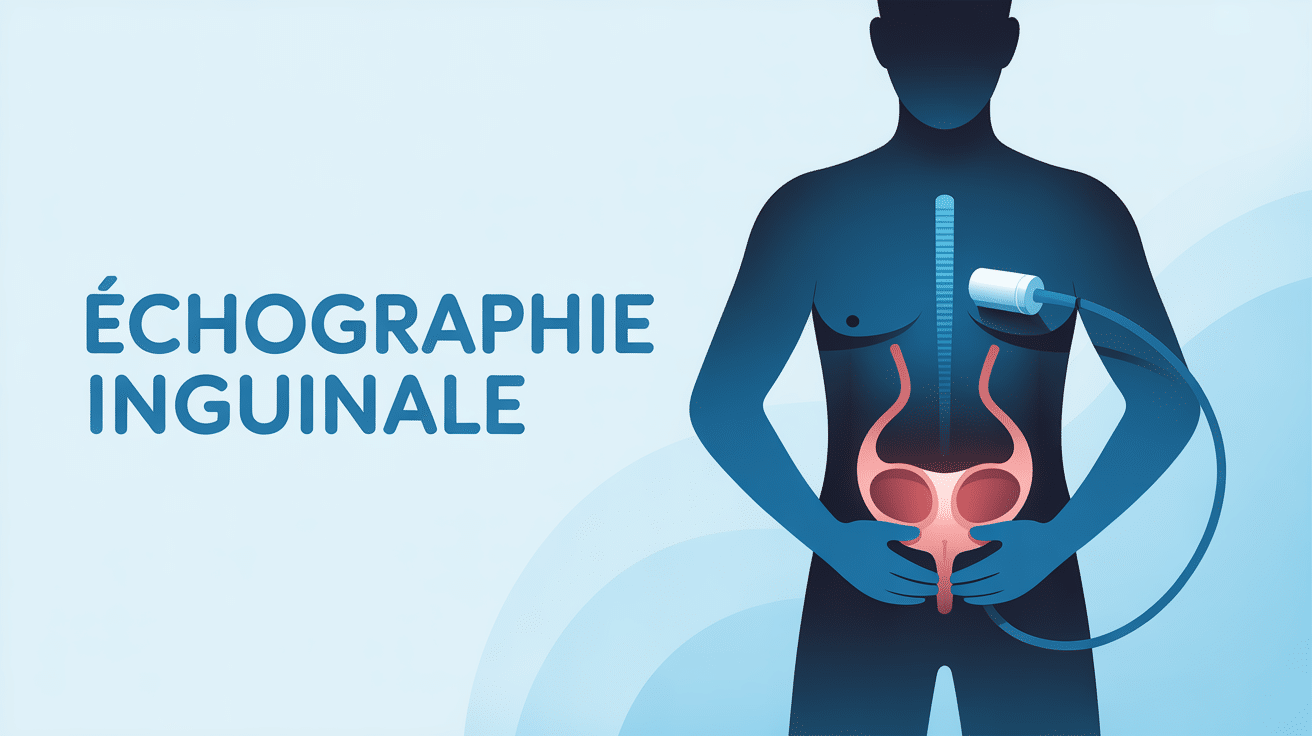 echographie inguinale illustration patient et sonde
