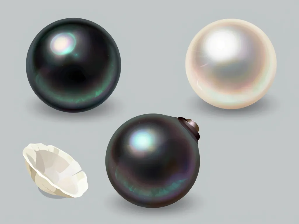 schéma types perle noir tahiti imitation