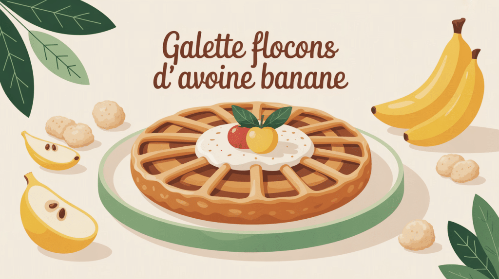 galette flocons d'avoine banane présentation healthy matin