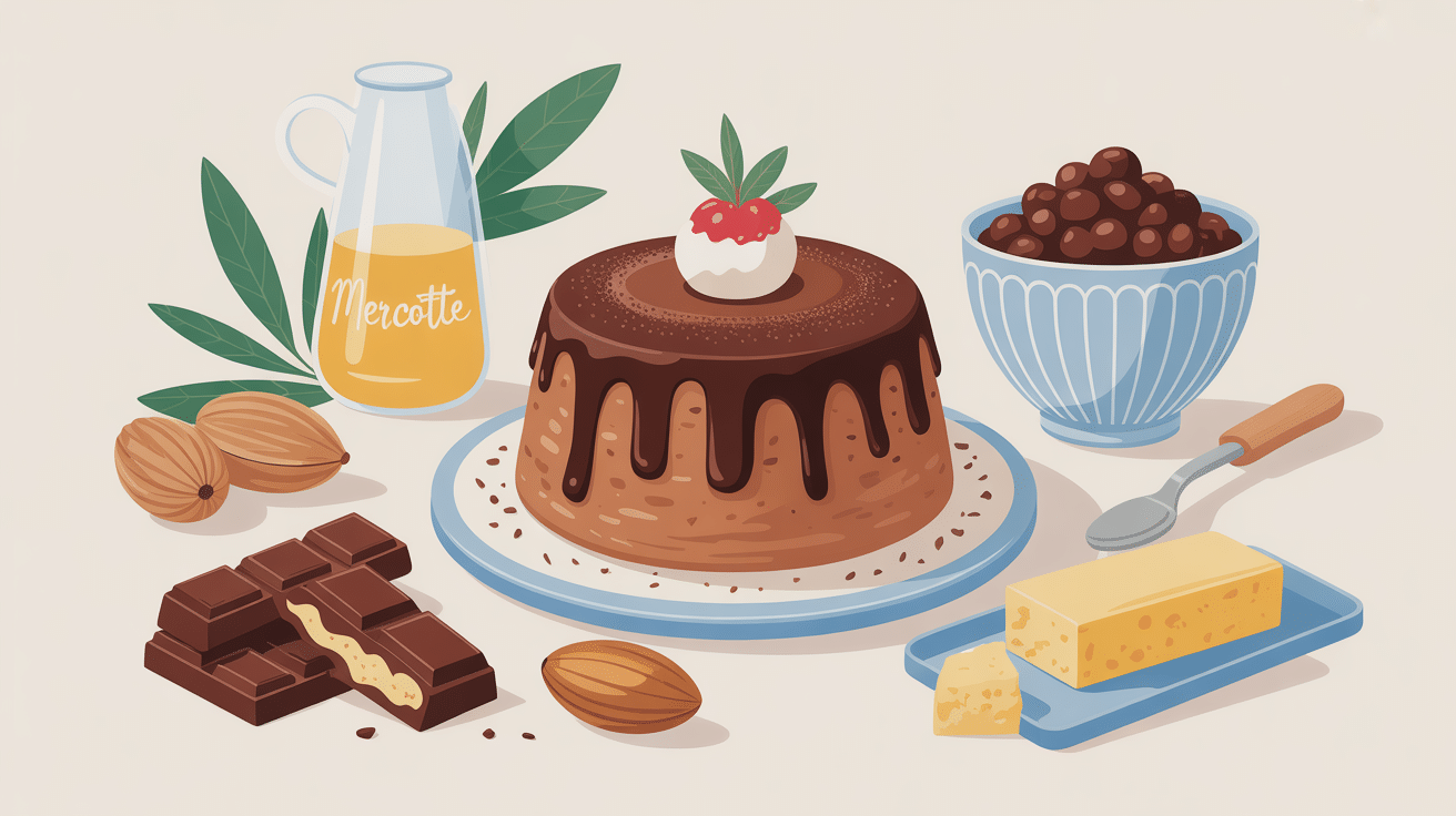 gâteau reine de saba mercotte en préparation et dégustation