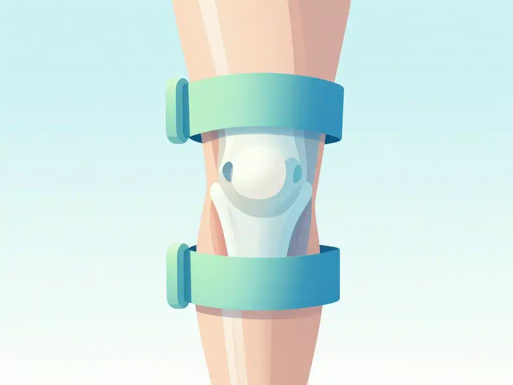 Genoux comme serré dans un étau après opération prothèse métaphore pression