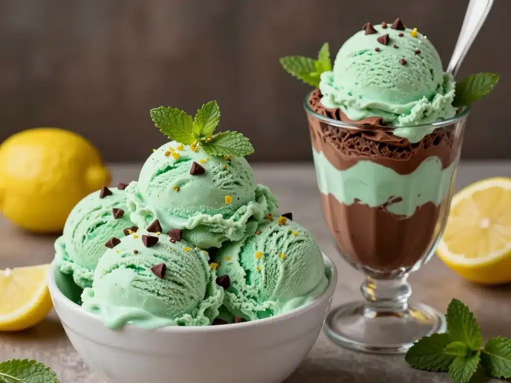 glace à la menthe maison menthe chocolat citron basilic