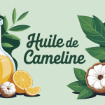 huile de cameline danger bouteille verre foncé illustration vectorielle