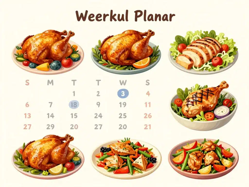 planner idées recette poulet healthy semaine