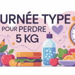 illustration journée type pour perdre 5 kg bonne routine