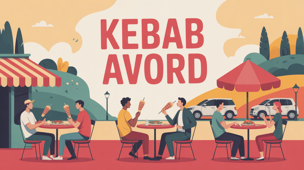 kebab avord illustration clients terrasse campagne