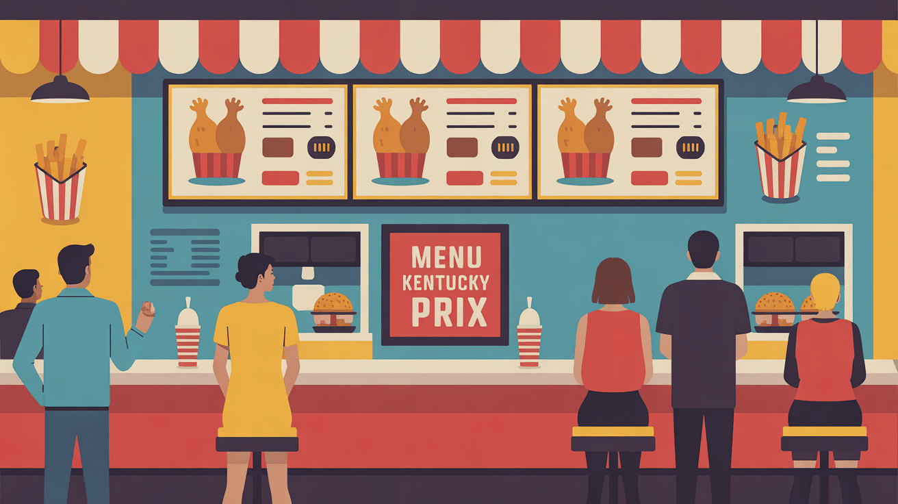 kentucky menu prix illustration générale restaurant