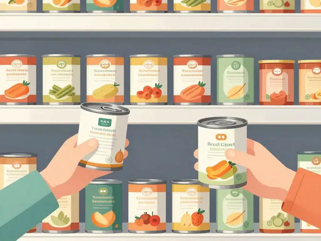 legumes en boites de conserve sélection supermarché