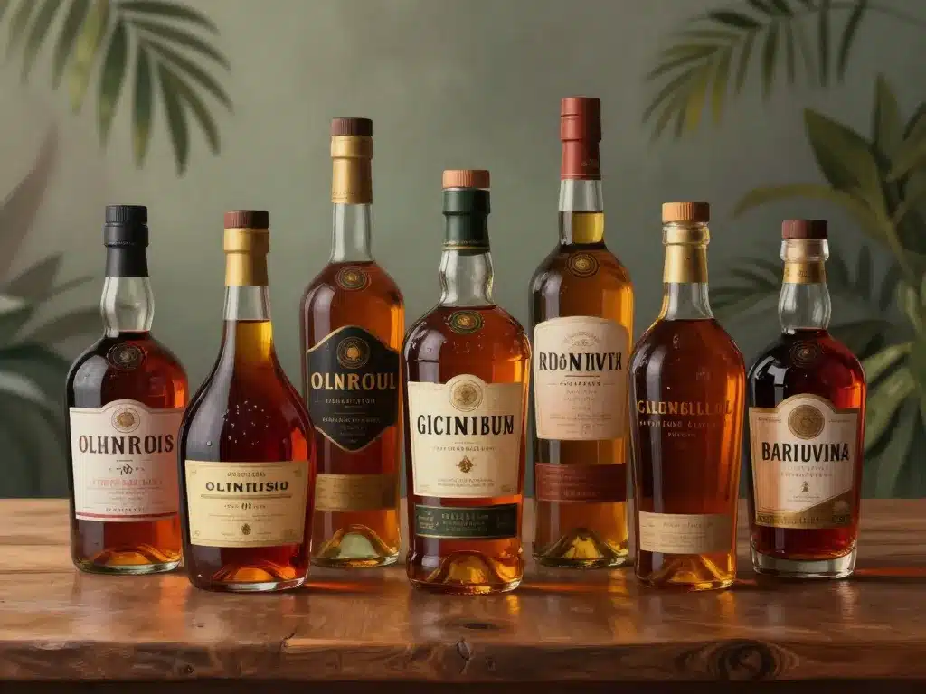 meilleur rhum du monde différents styles de rhum sélection visuelle sur table