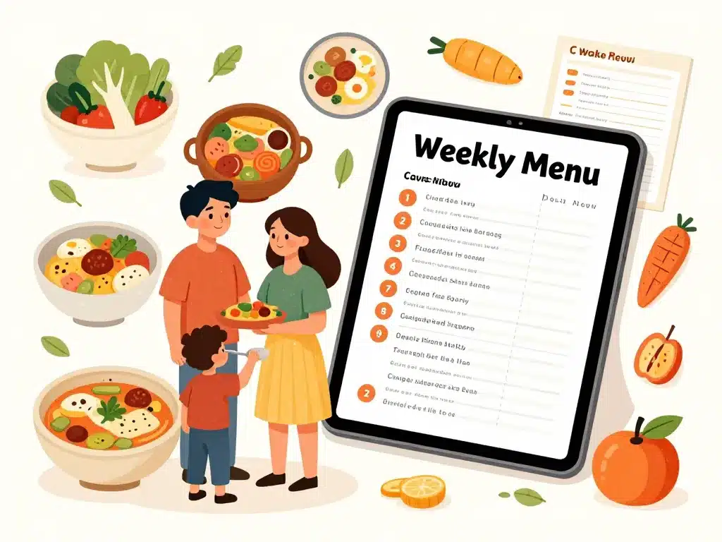 exemple menu équilibré semaine pour famille pdf à télécharger