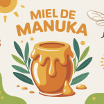 illustration miel de manuka 15 bienfaits, pot, fleurs, ambiance naturelle