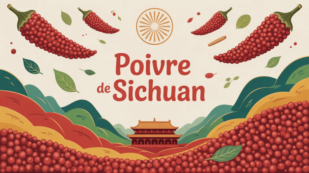 Poivre Sichuan danger grains rouges ambiance épicée