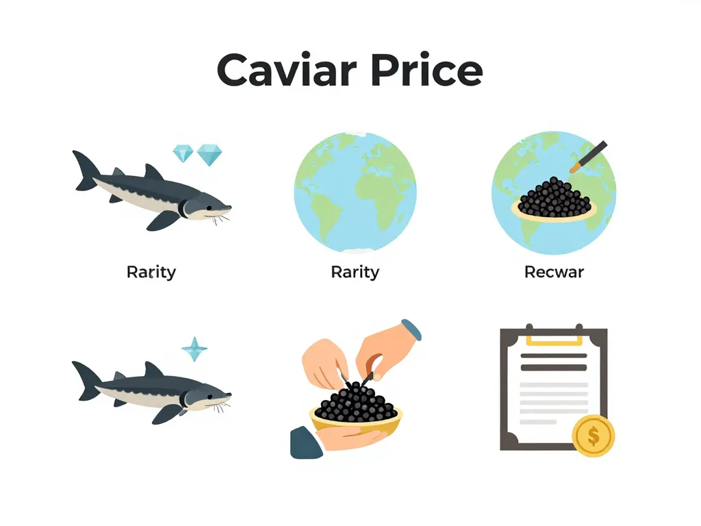 facteurs du prix du caviar au kilo visuel diagramme