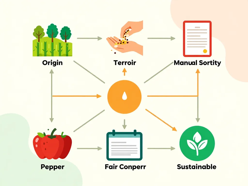 diagramme facteurs influençant prix poivre au kilo