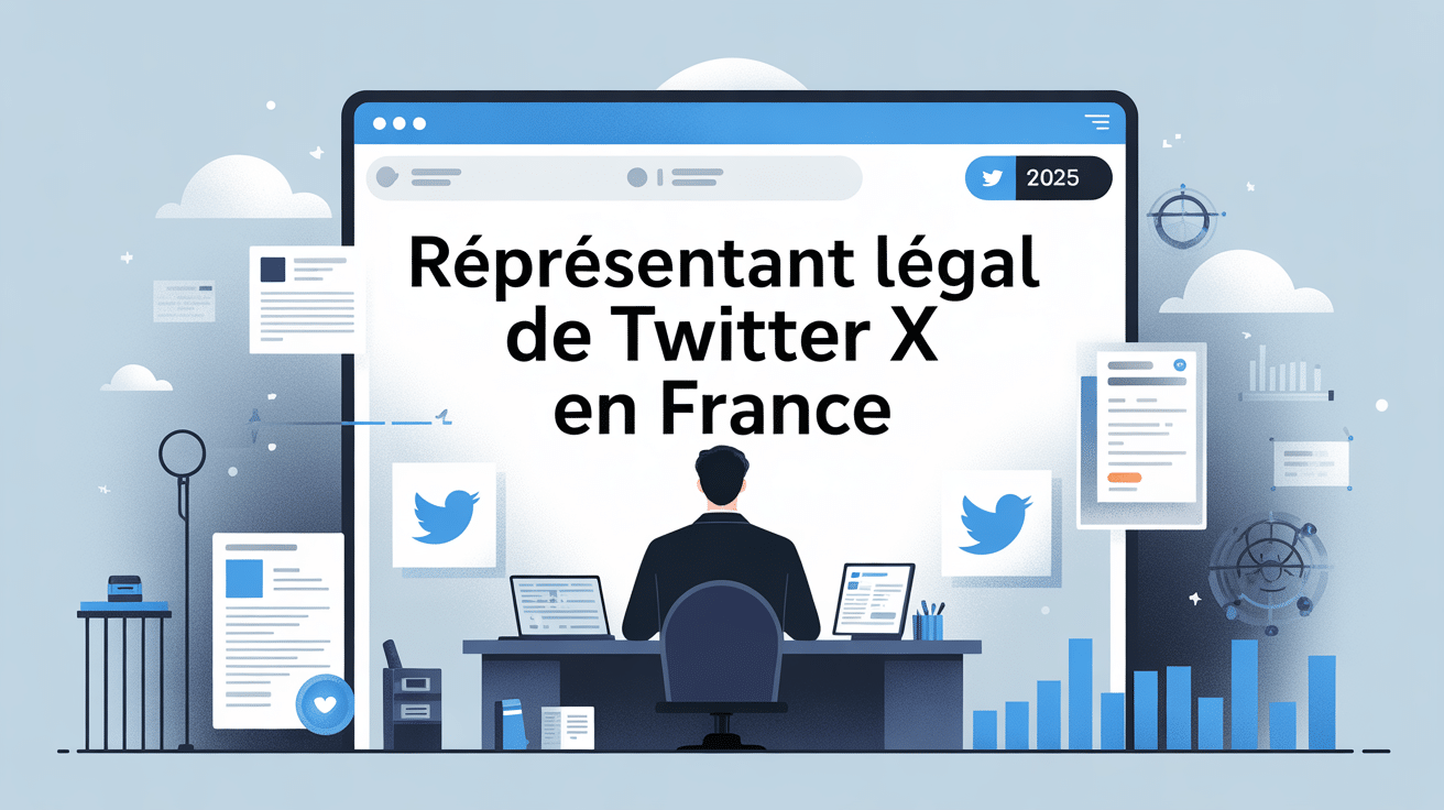illustration représentant légal de Twitter X en France
