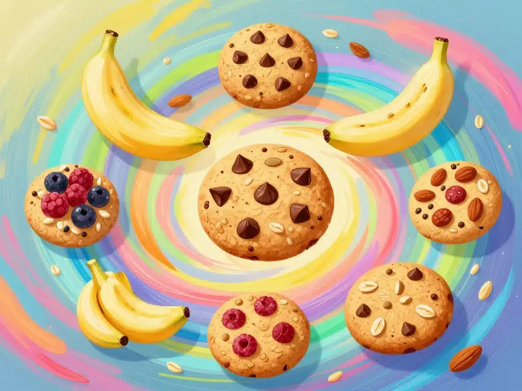 variantes gourmandes recette cookie flocons d'avoine banane
