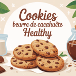 illustration recette cookies beurre de cacahuète healthy ambiance saine