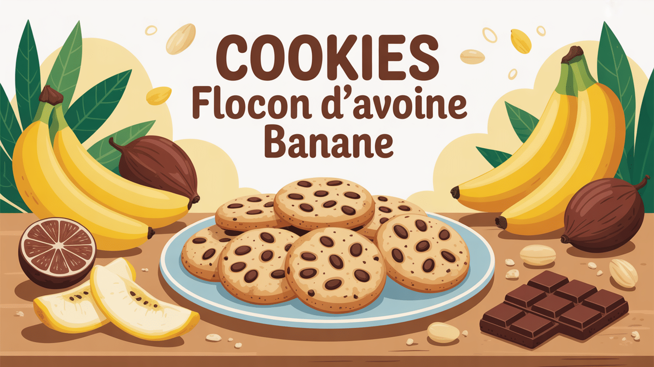 recette cookies flocon d'avoine banane assiette gourmande