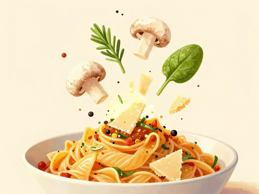 recette pâte saucisse creme fraîche ajout herbes fromage épices