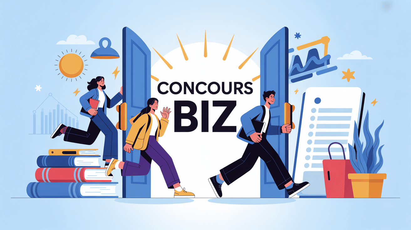 Illustration réussite concours biz école de commerce