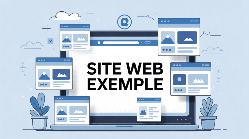 site web exemple illustration ordinateur maquettes