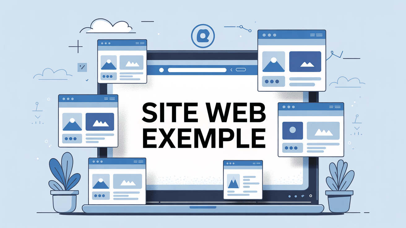 site web exemple illustration ordinateur maquettes