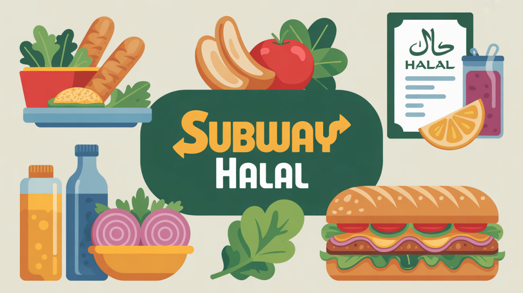 illustration moderne restaurant subway halal certificat