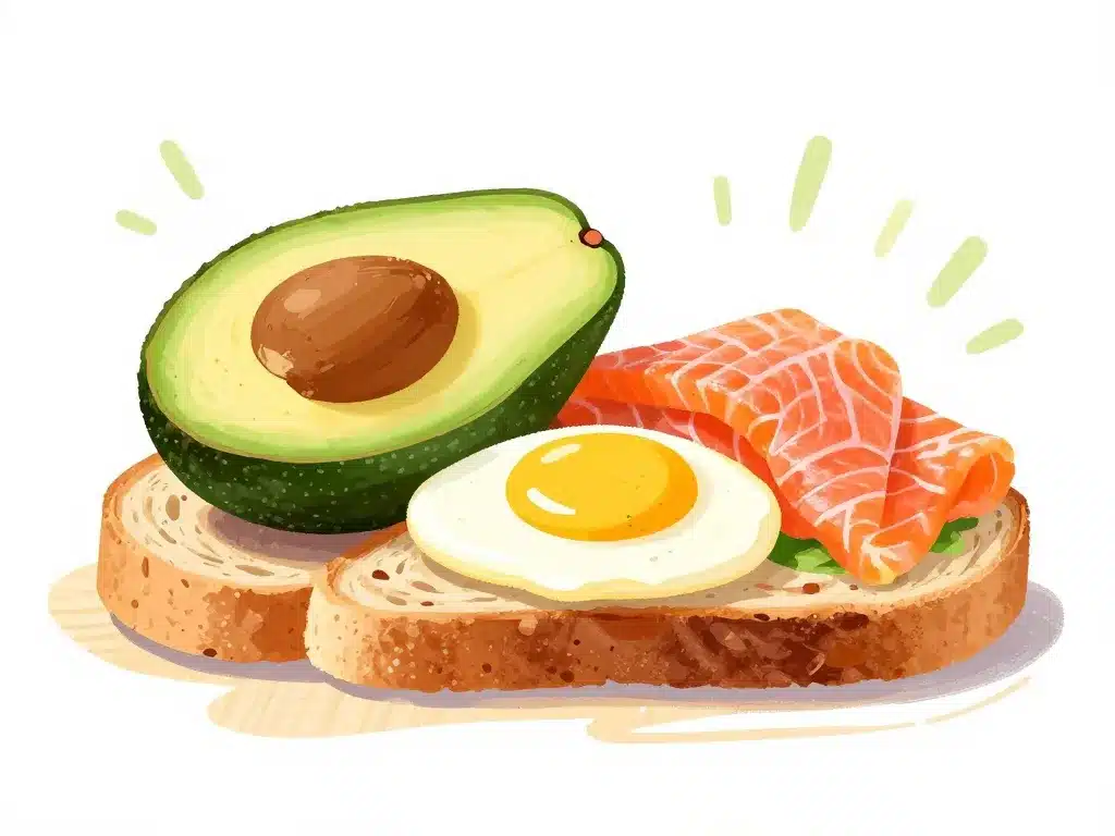 ingrédients toast saumon avocat oeuf pain saumon avocat oeuf