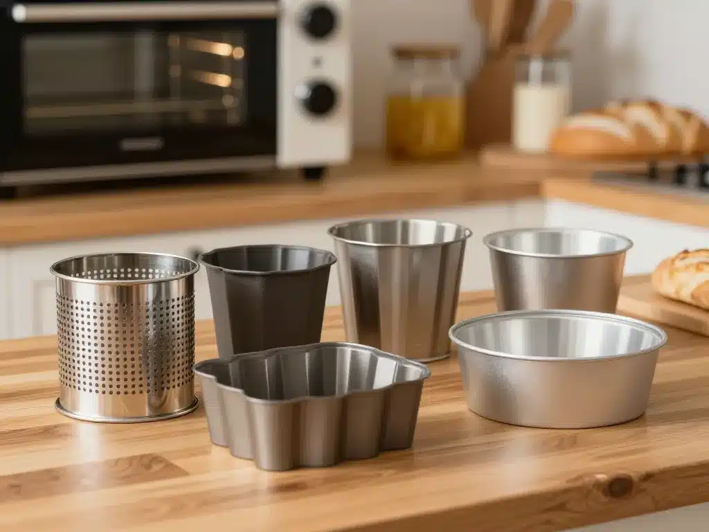 différents moules pour baguette sur plan de travail