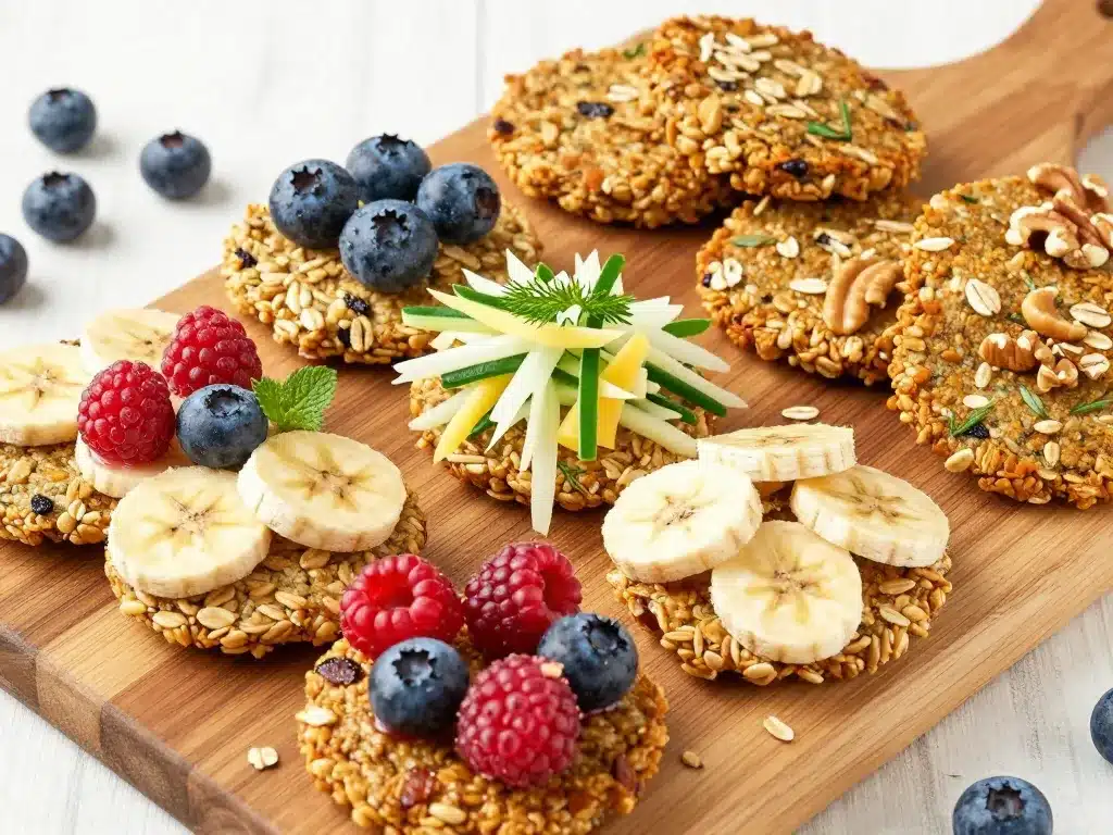 galettes de flocons d avoine sucrees et salees assortiment