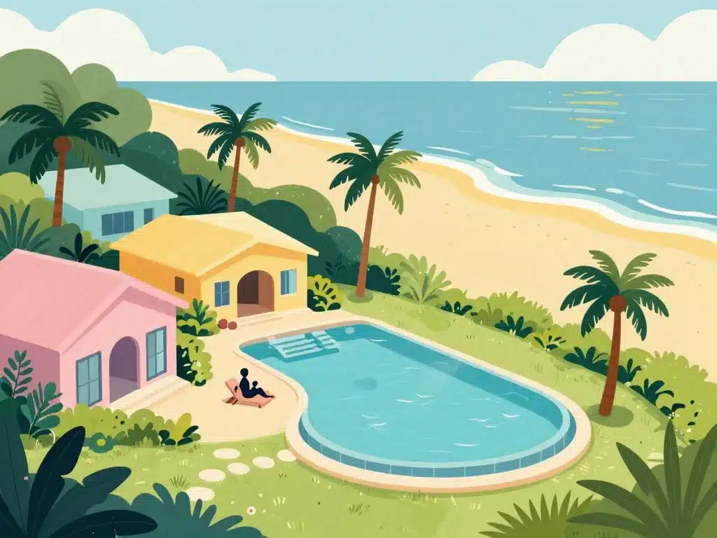 Résidence Anse des Rochers plage piscine Guadeloupe